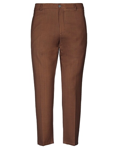 BE ABLE Casual pants Brown 100% Virgin Wool
