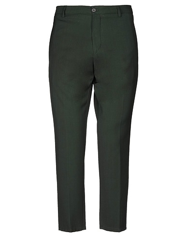 BE ABLE Casual pants Dark green 100% Virgin Wool