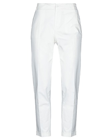 UP ★ JEANS Casual pants White 98% Cotton, 2% Elastane