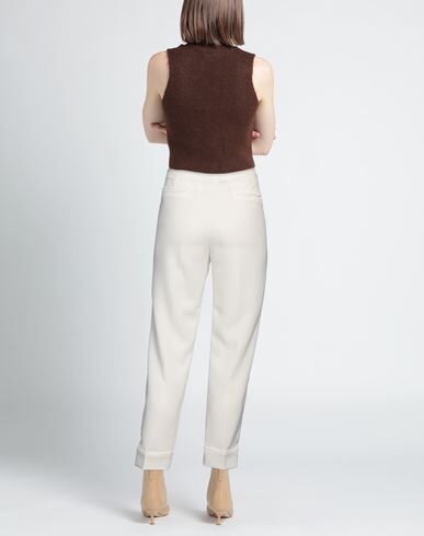 Alpha Studio Woman Pants Ivory Size 8 Polyester, Elastane In White