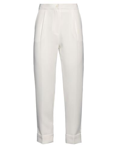 Alpha Studio Woman Pants Ivory Size 8 Polyester, Elastane In White