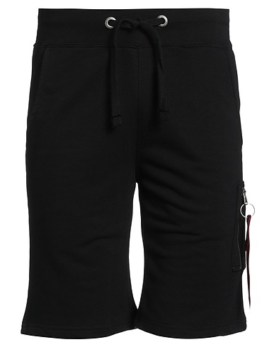 ALPHA INDUSTRIES Shorts & Bermuda Black 80% Cotton, 20% Polyester