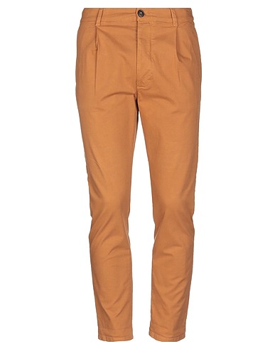 BRIAN DALES Casual pants Brown 98% Cotton, 2% Elastane