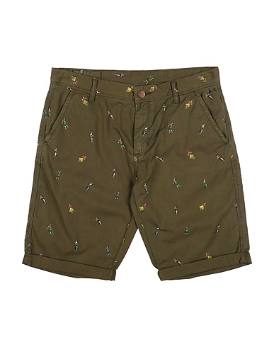 SUN 68 Shorts & Bermuda Military green 100% Cotton