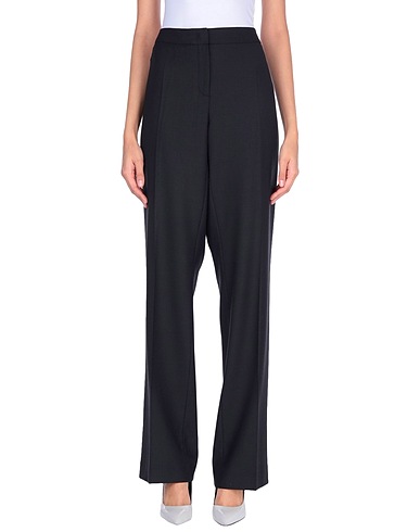 BLUE LES COPAINS Casual trouser Black 53% Polyester, 44% Virgin Wool, 3% Elastane