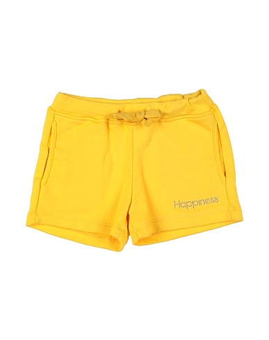 HAPPINESS Shorts & Bermuda Yellow 100% Cotton
