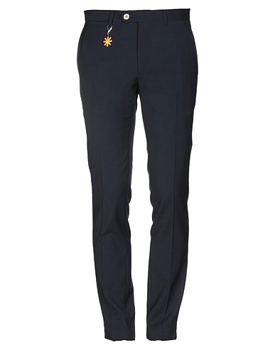MANUEL RITZ Pantalone Blu notte 100% Lana Vergine