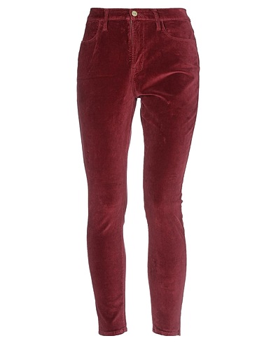 FRAME Casual pants Burgundy 98% Cotton, 2% Elastane