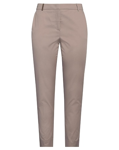 PESERICO Casual trouser Light brown 97% Cotton, 3% Elastane