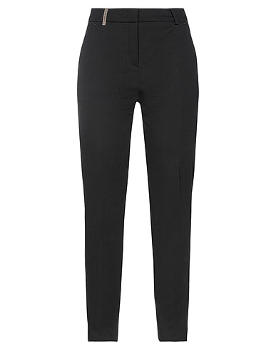 PESERICO Pantalone Nero 97% Cotone, 3% Elastan
