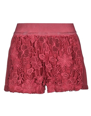 HAPPINESS Shorts & Bermuda Burgundy 95% Cotton, 5% Elastane, Polyester