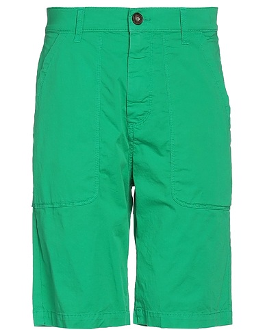 DIRK BIKKEMBERGS Shorts et Bermudas Vert 97% Coton, 3% Élasthanne