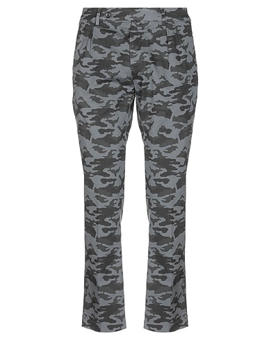 NO LAB Casual pants Grey 97% Cotton, 3% Elastane