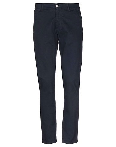 DANIELE ALESSANDRINI HOMME Casual pants Midnight blue 98% Cotton, 2% Elastane