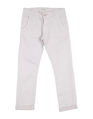 PAOLO PECORA Casual trouser Light grey 98% Cotton, 2% Elastane