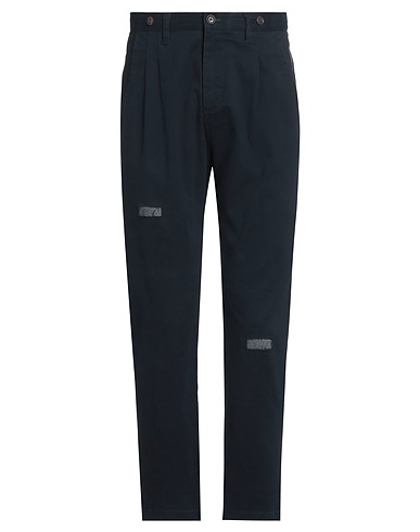 GEAN LUC Paris Casual trouser Midnight blue 98% Cotton, 2% Elastane