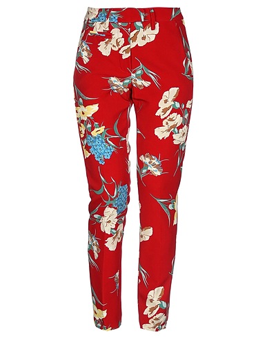DONDUP Casual trouser Brick red 91% Polyester, 9% Elastane