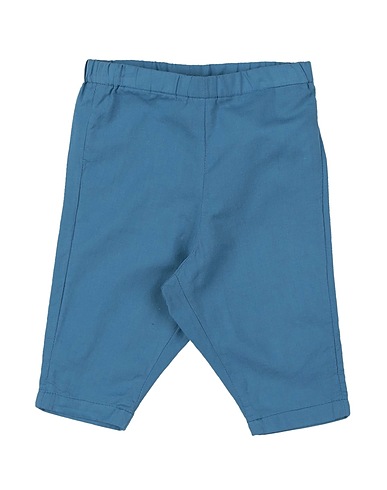 BONTON Casual trouser Pastel blue 100% Cotton