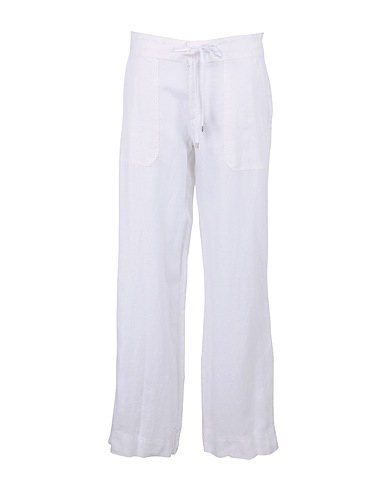 LAUREN RALPH LAUREN Casual trouser LINEN WIDE-LEG PANT White 100% Flax