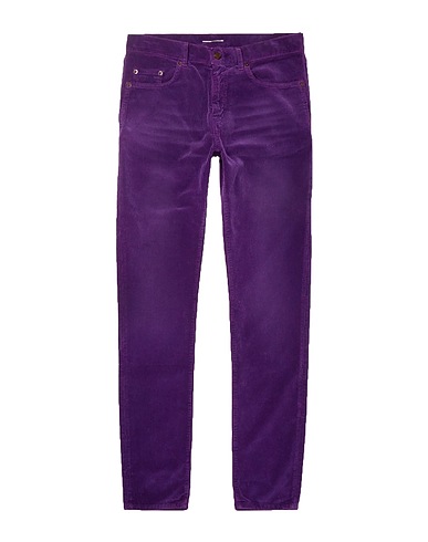 SAINT LAURENT 5-pocket Purple 100% Cotton