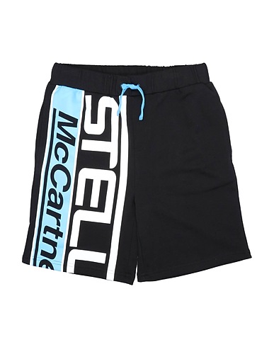 STELLA McCARTNEY KIDS Shorts & Bermuda Black 100% Cotton, Silicone