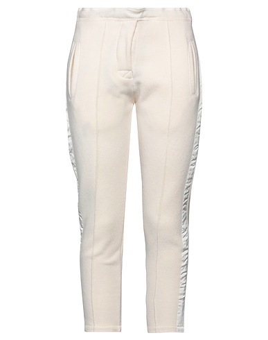 LANEUS Casual trouser Ivory 100% Super 100s Wool, Viscose