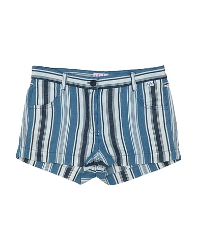 IL GUFO Shorts & Bermuda Slate blue 63% Cotton, 37% Flax