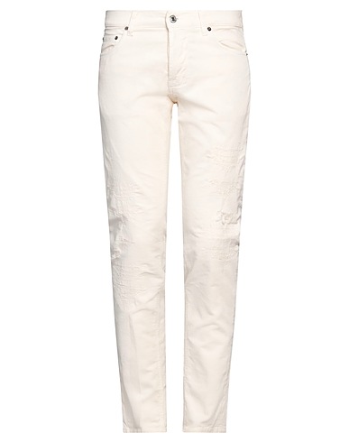 AGLINI Casual trouser Cream 97% Cotton, 3% Elastane
