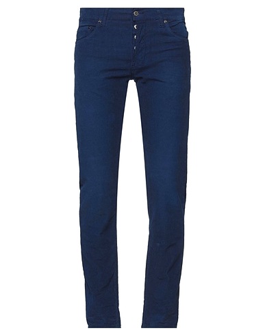 AGLINI Casual trouser Blue 97% Cotton, 3% Elastane