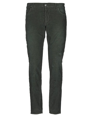 AGLINI Pantalone Verde scuro 97% Cotone, 3% Elastan