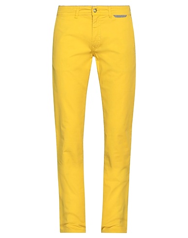HARMONT & BLAINE Casual trouser Yellow 98% Cotton, 2% Elastane