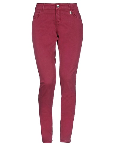 RELISH Casual trouser Burgundy 98% Cotton, 2% Elastane
