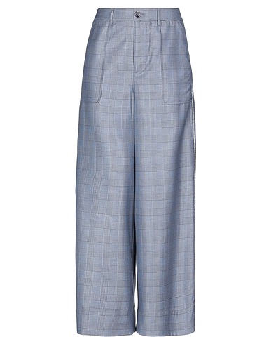 GANNI Casual pants Blue 52% Silk, 48% Wool