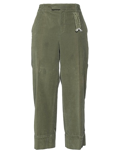 THE GIGI Casual trouser Military green 98% Cotton, 2% Elastane