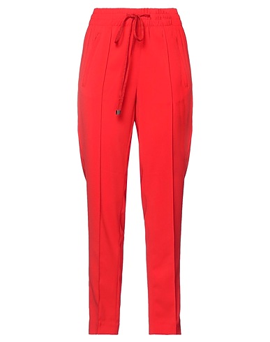 DONDUP Casual pants Red 97% Polyester, 3% Elastane