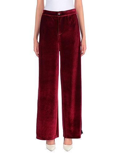 BLACK CORAL Casual trouser Burgundy 90% Polyester, 10% Carbon fibre