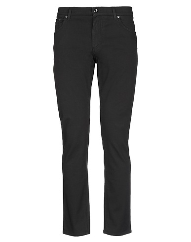 DOLCE&GABBANA Hosen Schwarz 98% Baumwolle, 2% Elastan, Kalbsleder