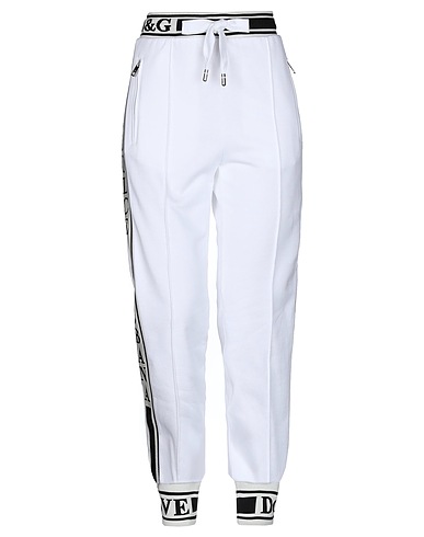 DOLCE&GABBANA Casual trouser White 100% Cotton, Elastane