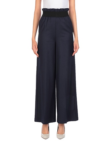 SEMICOUTURE Casual trouser Midnight blue 53% Virgin Wool, 30% Polyester, 16% Viscose, 1% Elastane