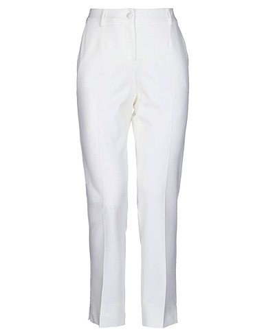 DOLCE&GABBANA Casual trouser Ivory 92% Virgin Wool, 6% Polyamide, 2% Elastane