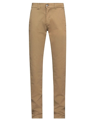 FIFTY FOUR Casual pants Brown 97% Cotton, 3% Elastane