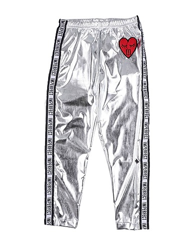 !M?ERFECT Casual trouser Silver 90% Polyester, 10% Elastane