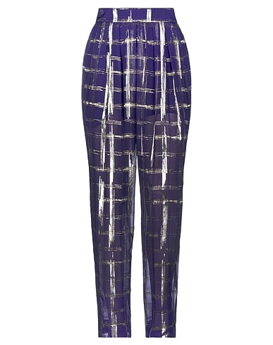 ALBERTA FERRETTI Pantalone Viola 86% Seta, 14% Poliestere