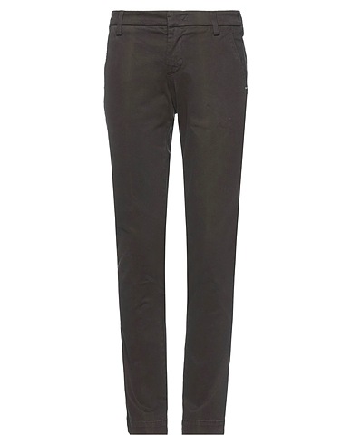 ENTRE AMIS Casual pants Dark brown 98% Cotton, 2% Elastane