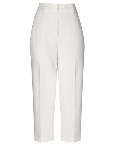 Merci .., Woman Pants Beige Size 4 Polyester, Elastane In White