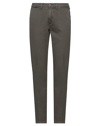 IL DROP Casual trouser Dark brown 97% Cotton, 3% Elastane