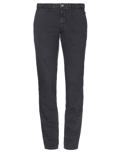 IL DROP Casual trouser Charcoal 98% Cotton, 2% Elastane