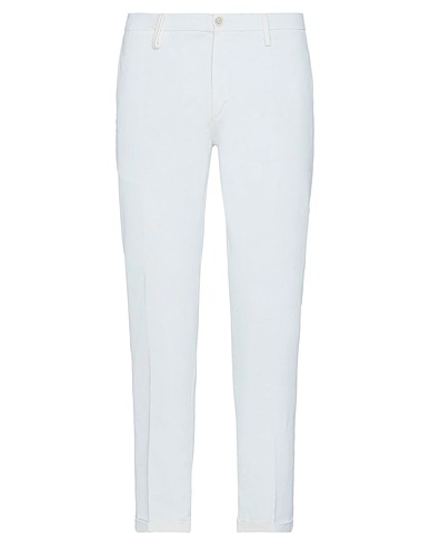 RE_HASH Casual trouser White 98% Cotton, 2% Elastane