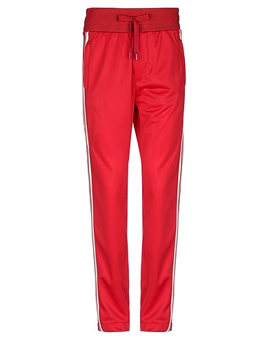 DOLCE&GABBANA Casual pants Red 100% Polyester, Viscose, Elastane