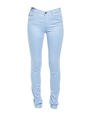 EMPORIO ARMANI Casual pants Sky blue 78% Lyocell, 20% Cotton, 2% Elastane